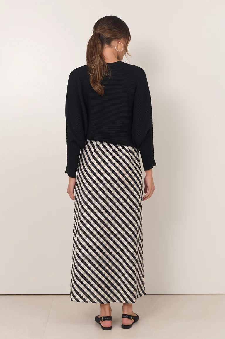 Mae Gingham Maxi Skirt Print Skirts Adorne
