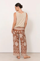 Edith Hawaii Print Crop Pant Print Bottoms Adorne