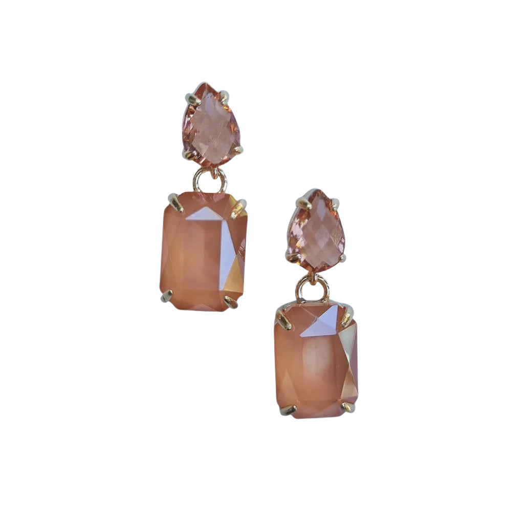 Twilight Gem Earring Peach Earrings Zoda