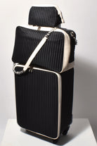 Hannah Quilted Wheeled Suitcase Black/Nude Bags and Purses Adorne