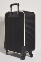 Hannah Quilted Wheeled Suitcase Black/Nude Bags and Purses Adorne