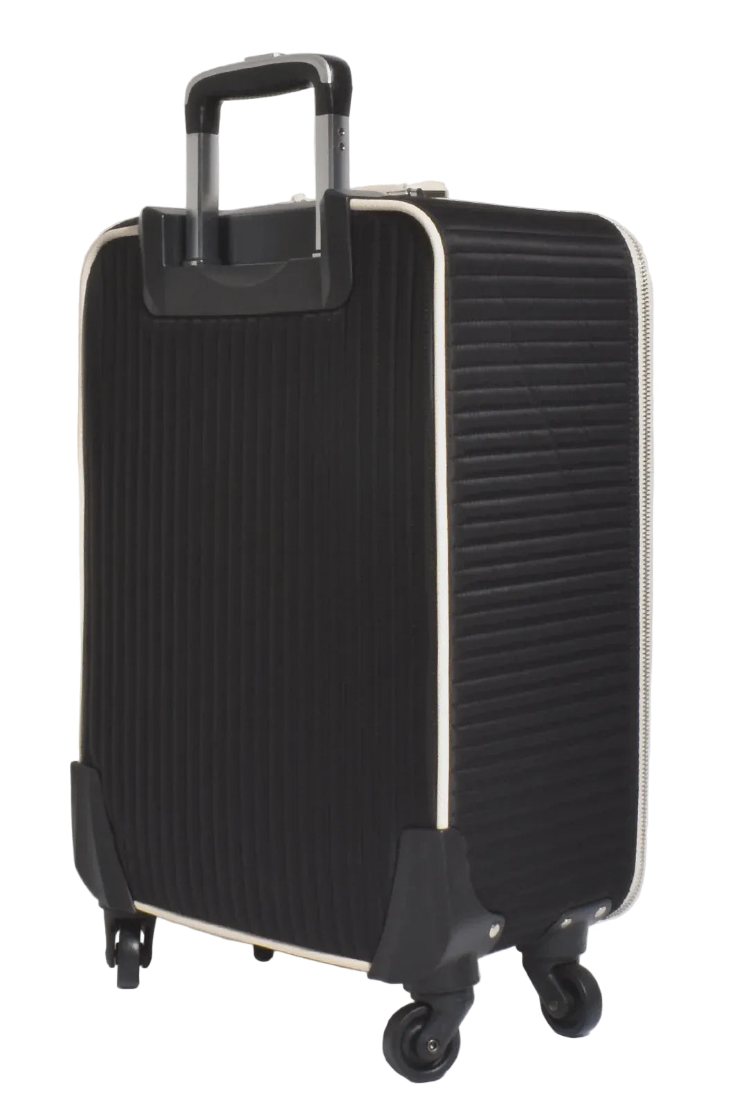 Hannah Quilted Wheeled Suitcase Black/Nude Bags and Purses Adorne