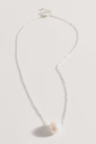 Pearl Centre Fine Short Chain Necklace Silver/Cream - Global Free Style