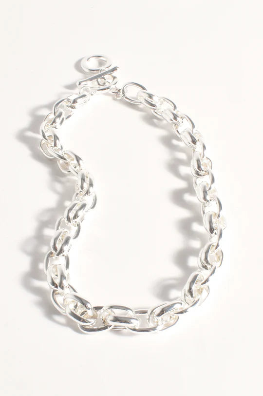 Double Link Chain Necklace Silver Necklaces Adorne