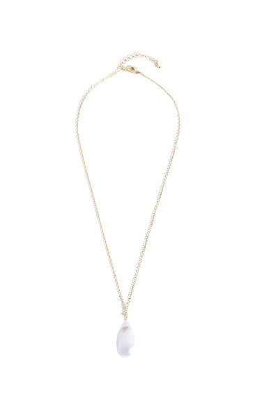 Fine Short Chain Baroque Necklace Cream Gold Necklaces Adorne