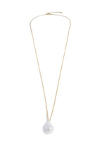 Fine Long Chain Baroque Necklace Cream Gold Necklaces Adorne