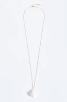 Fine Long Chain Baroque Necklace Cream Gold Necklaces Adorne