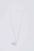 Fine Long Chain Baroque Necklace Cream Silver Necklaces Adorne