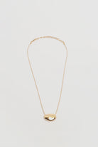 Oval Pendant Short Leather Necklace Camel Gold Necklaces Adorne