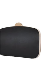 Adorne Alayna Satin Structured Clutch Black - Global Free Style