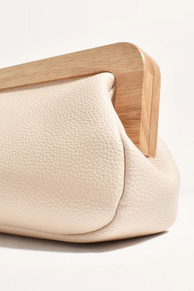 Kimmi Timber Frame Clutch Nude Bags and Purses Adorne   