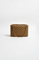 Weave Structured Clutch Chocolate/Gold - Global Free Style