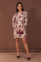 Marjorie Plait Velvet Structured Clutch Berry - Global Free Style