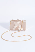 Marjorie Plait Velvet Structured Clutch Nude - Global Free Style