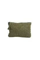 Paper Weave Large Pouch Khaki Bags and Purses Adorne