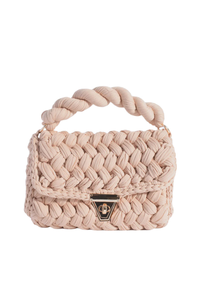 Annabel Chunky Plaited Handbag Nude Bags and Purses Adorne