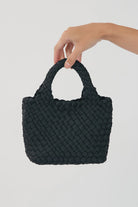 Keira Neoprene Woven Mini Bag with Pouch Black Bags and Purses Adorne