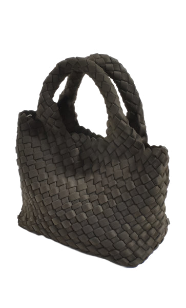 Keira Neoprene Woven Mini Bag with Pouch Olive Bags and Purses Adorne