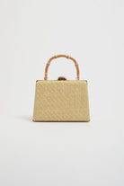 Bamboo Handle Weave Small Bag Natural Bags and Purses Adorne