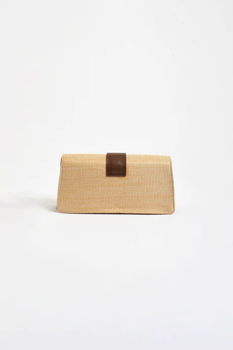 Woven Fold Over Small Bag Natural Bags and Purses Adorne