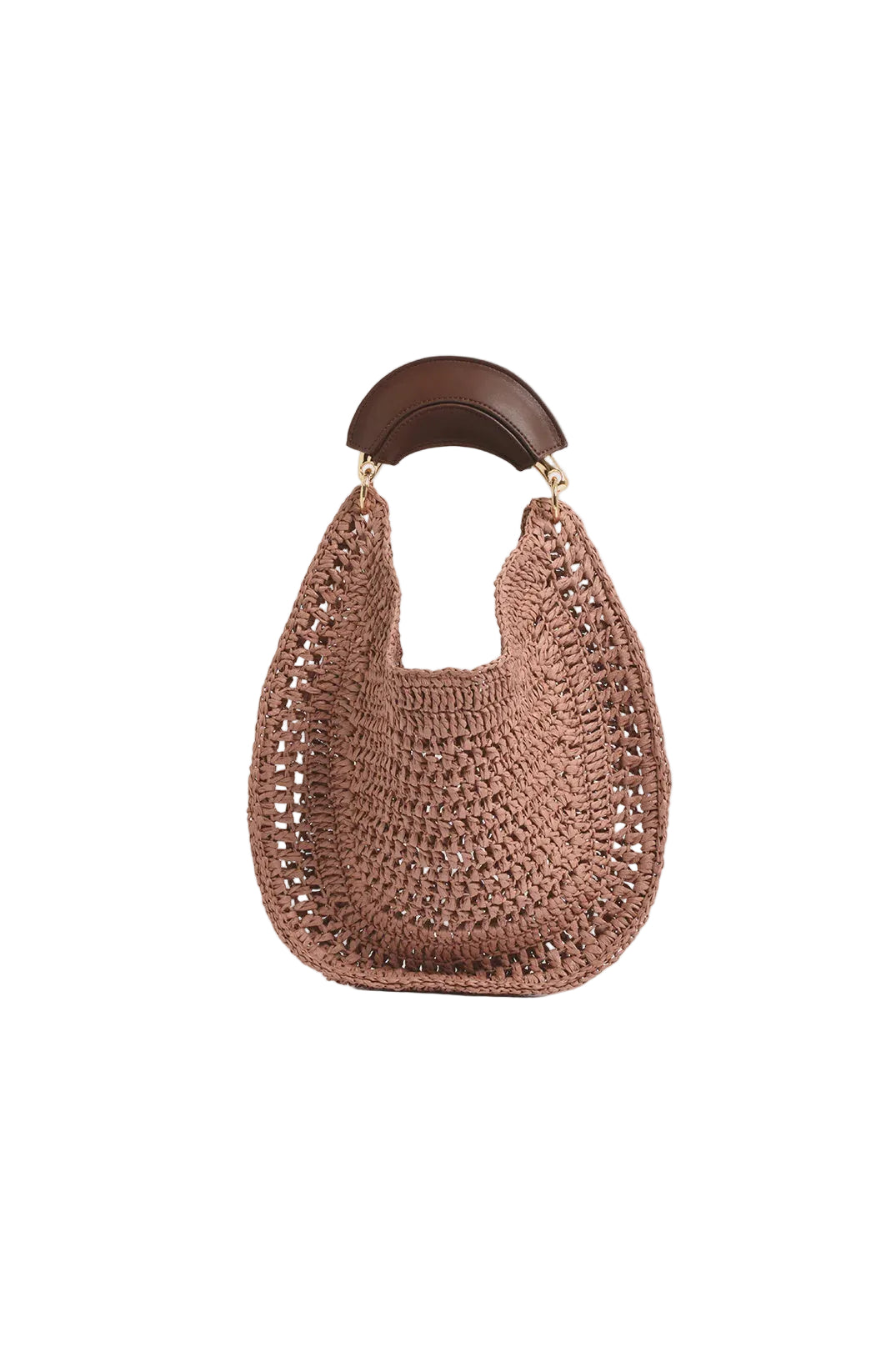 Round Weave Handle Handbag Rose Bags and Purses Adorne
