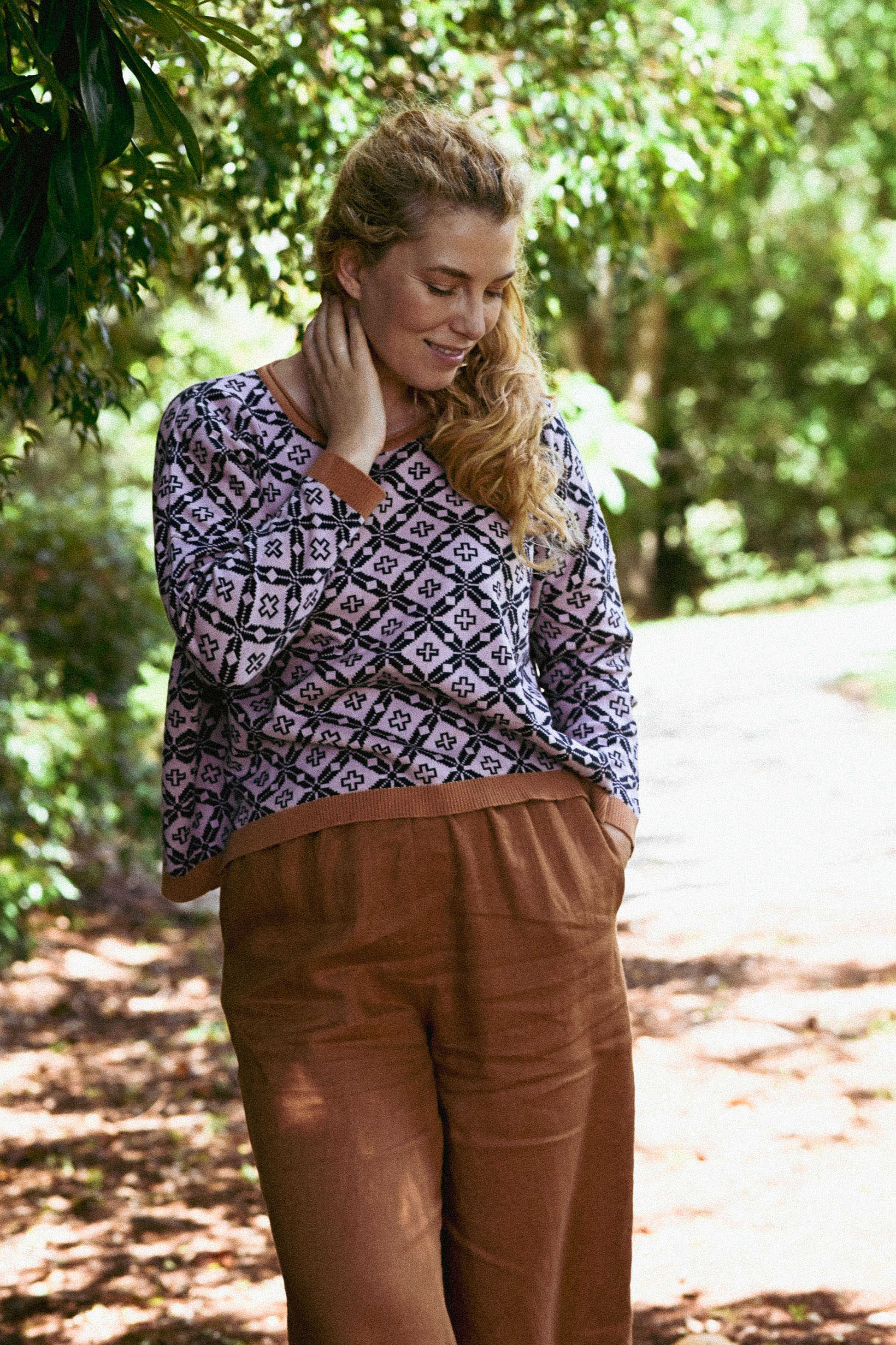 Tessa Pant Tan Linen Bottoms Lazybones