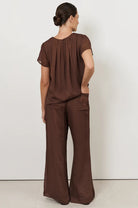 Asani Wide Leg Pant (Chocolate) Bottoms Adorne
