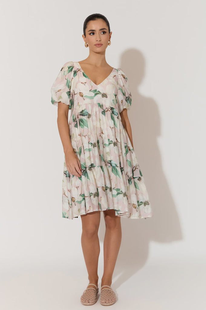 August Magnolia Print Dress (Floral) Dresses Adorne 8  