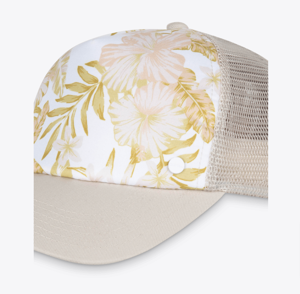 Copacabana Womens Trucker Cap Sand Hats & Millinery Kooringal