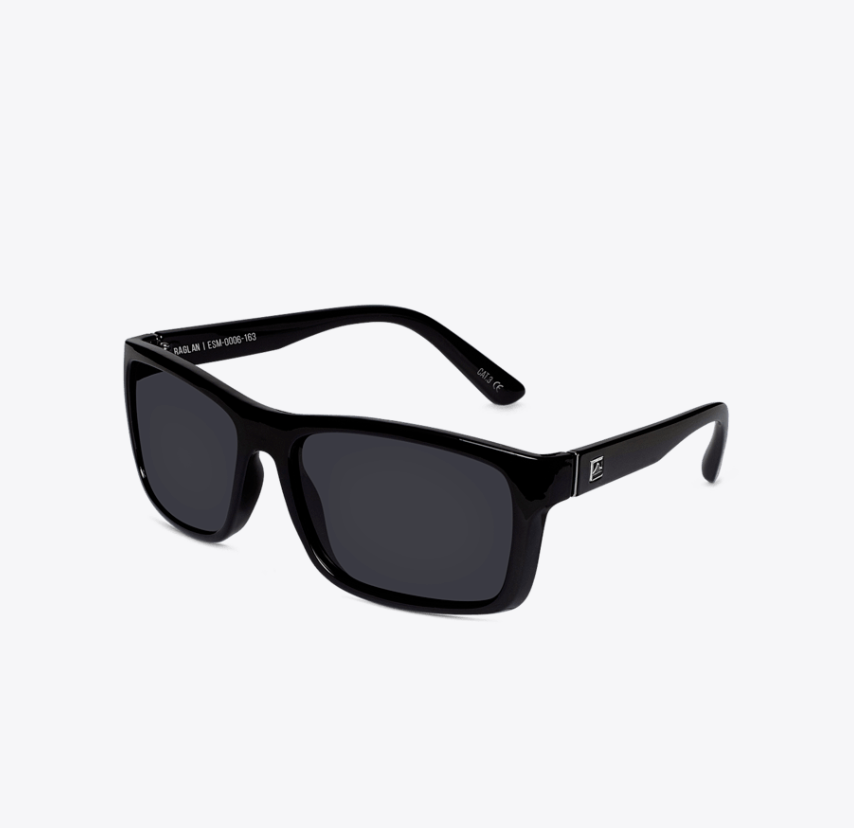 Raglan Mens Sunglass Black/Smoke Sunglasses & Glasses White Haven