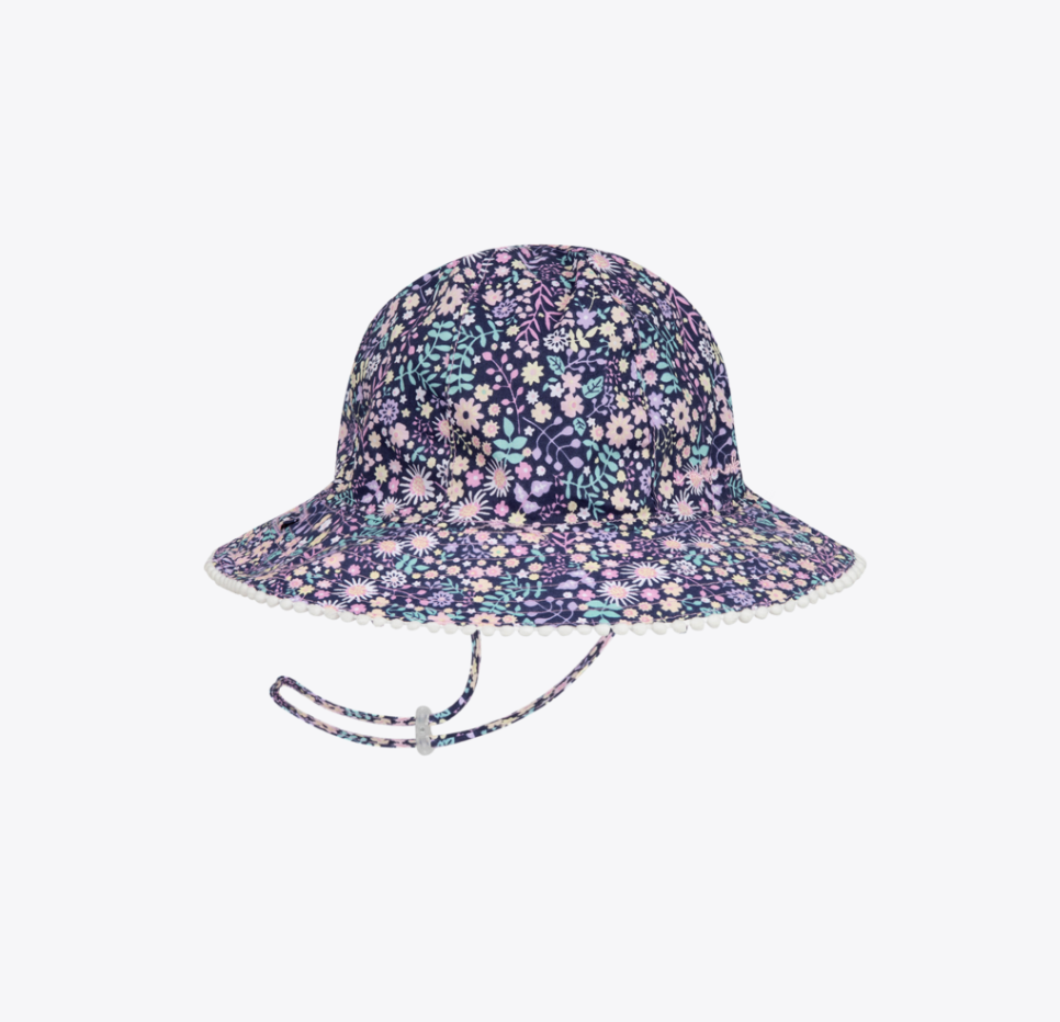 Baby Girls Floppy Hat Tilly Navy Kids Hats Millymook S(44cm)