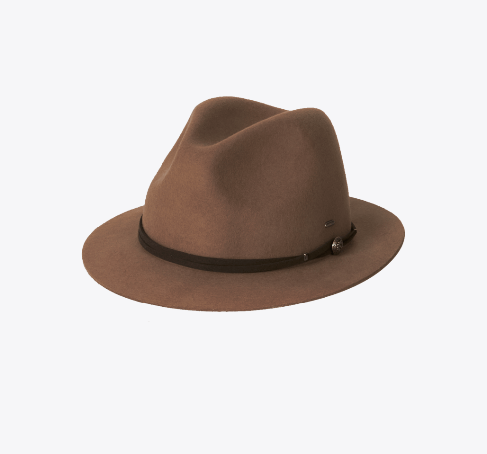 Ladies Mid Brim Matilda Hat Chocolate Hats & Millinery Kooringal