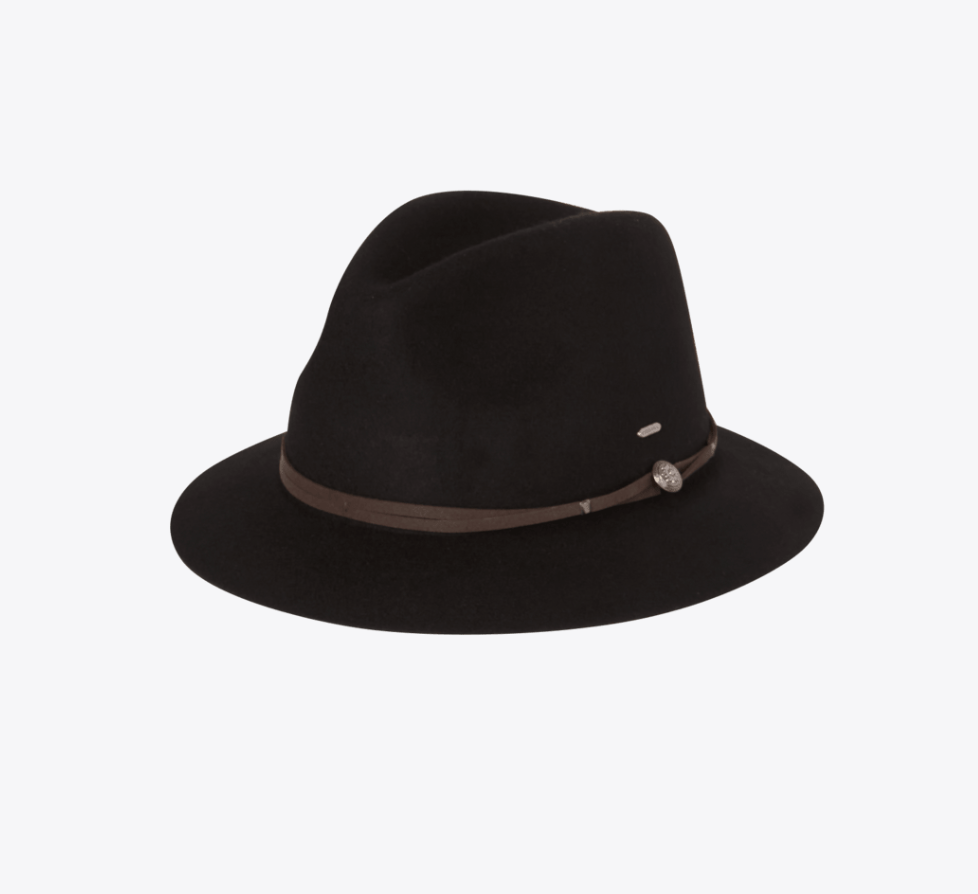 Ladies Mid Brim Matilda Hat Black Hats & Millinery Kooringal