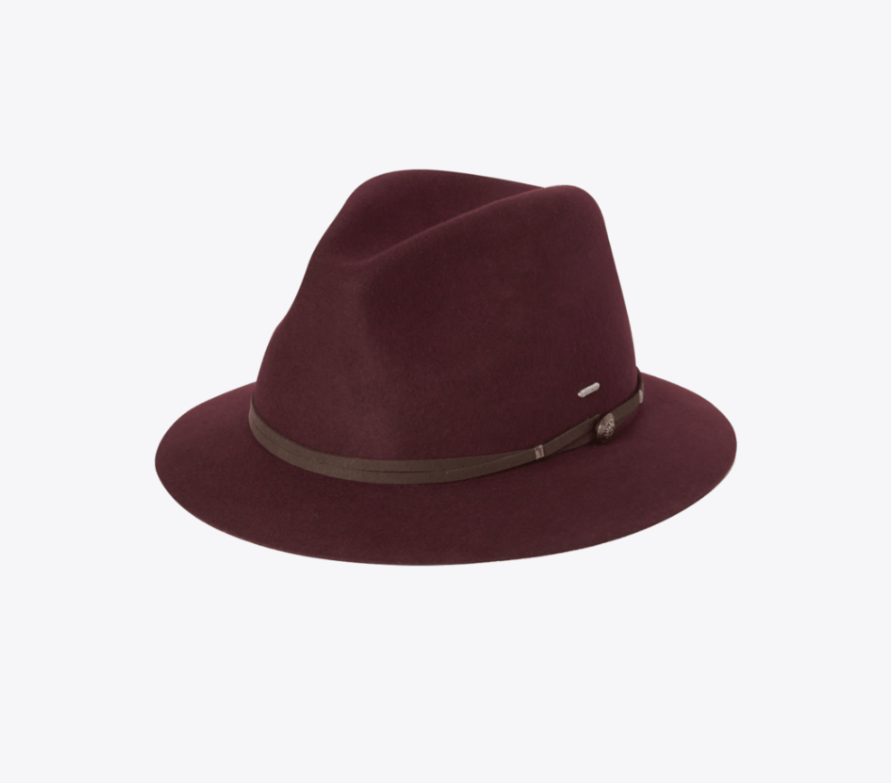 Ladies Mid Brim Matilda Wine Hats & Millinery Kooringal