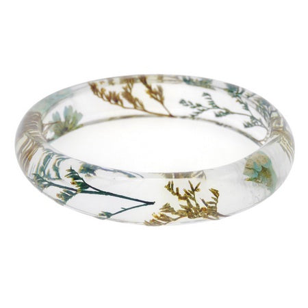 Resin Flower Bangle Black Bracelets and Bangles Sun Accessories