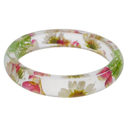 Resin Flower Bangle Pink Bracelets and Bangles Sun Accessories