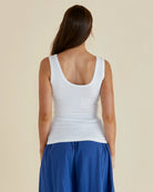 Emma Scoop Tank White Tops Betty Basics