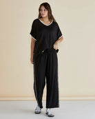 Evelyn Wide Leg Jogger Black Betty Basics