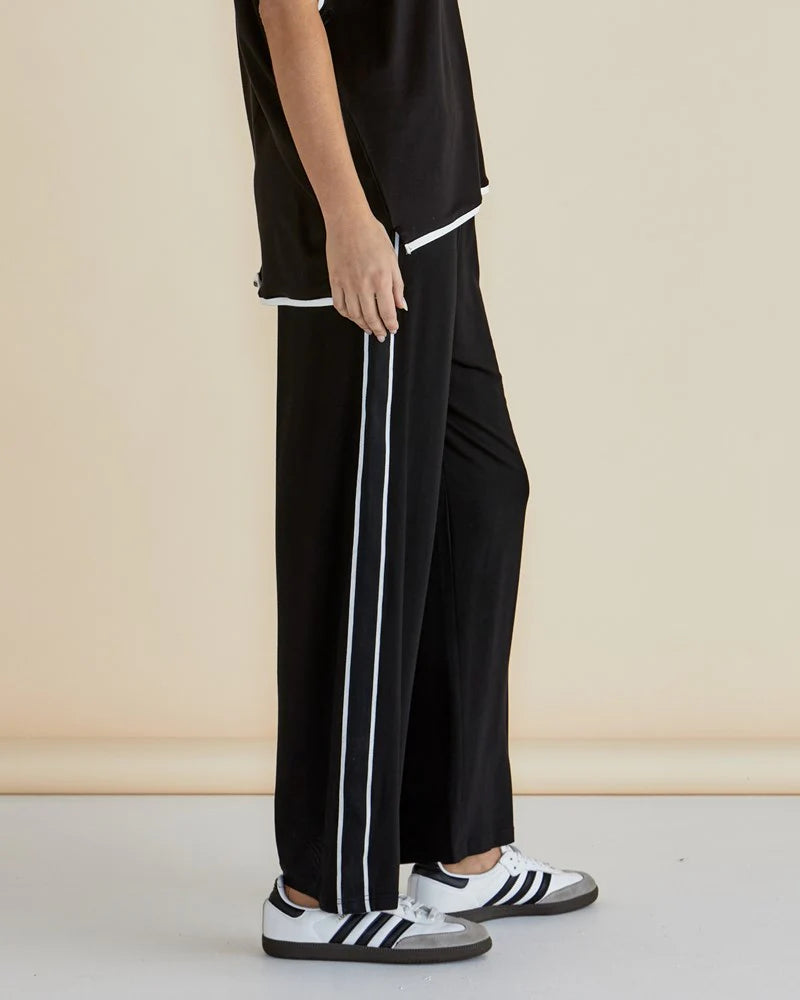 Evelyn Wide Leg Jogger Black Betty Basics