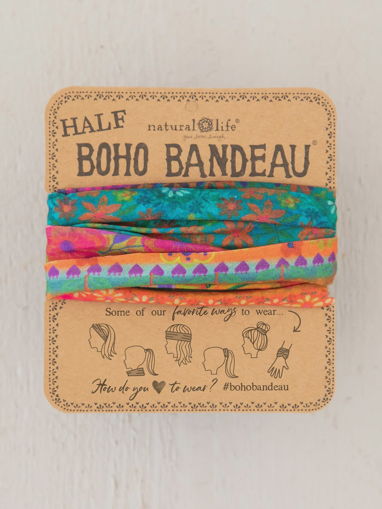 Boho Bandeau Half Bright Border Bandeau Natural Life   