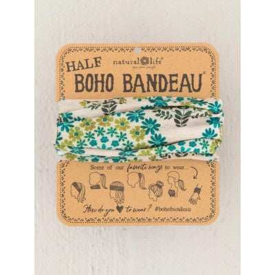 Boho Bandeau Half Cream Floral Medallion Bandeau Natural Life   