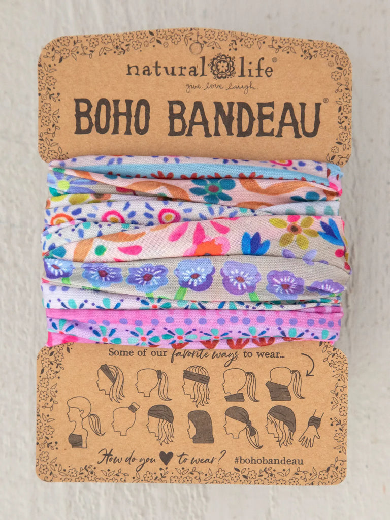 Boho Bandeau Cream Border Bandeau Natural Life   