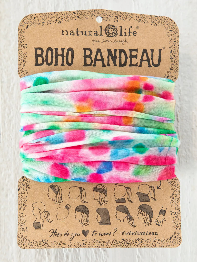 Boho Bandeau Spring Rainbow Tie Dye Bandeau Natural Life   