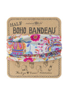 Boho Bandeau Half Black Print Folk Cream Bandeau Natural Life