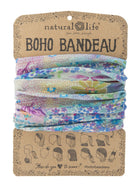 Boho Bandeau Blue Watercolour Patchwork Bandeau Natural Life