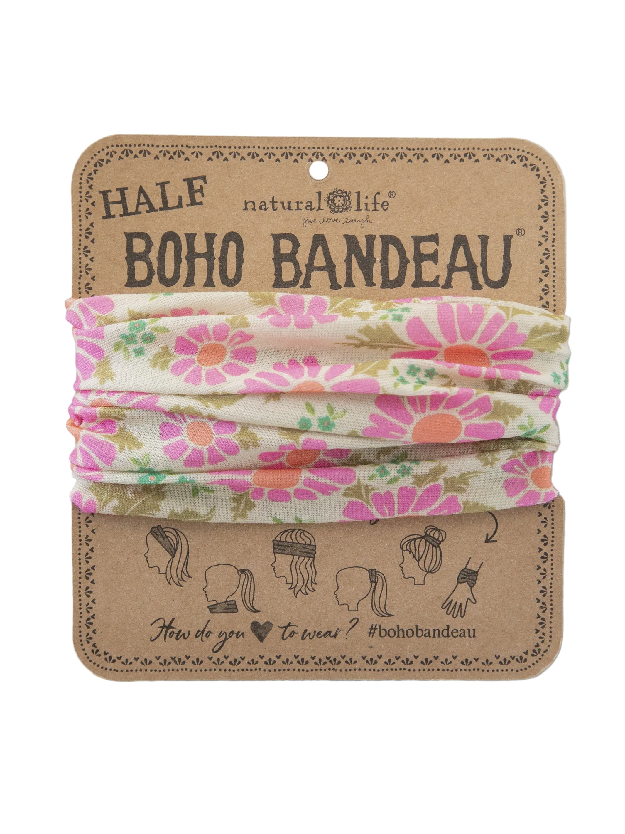 Boho Bandeau Half Ditsy Floral Vintage Cream Bandeau Natural Life