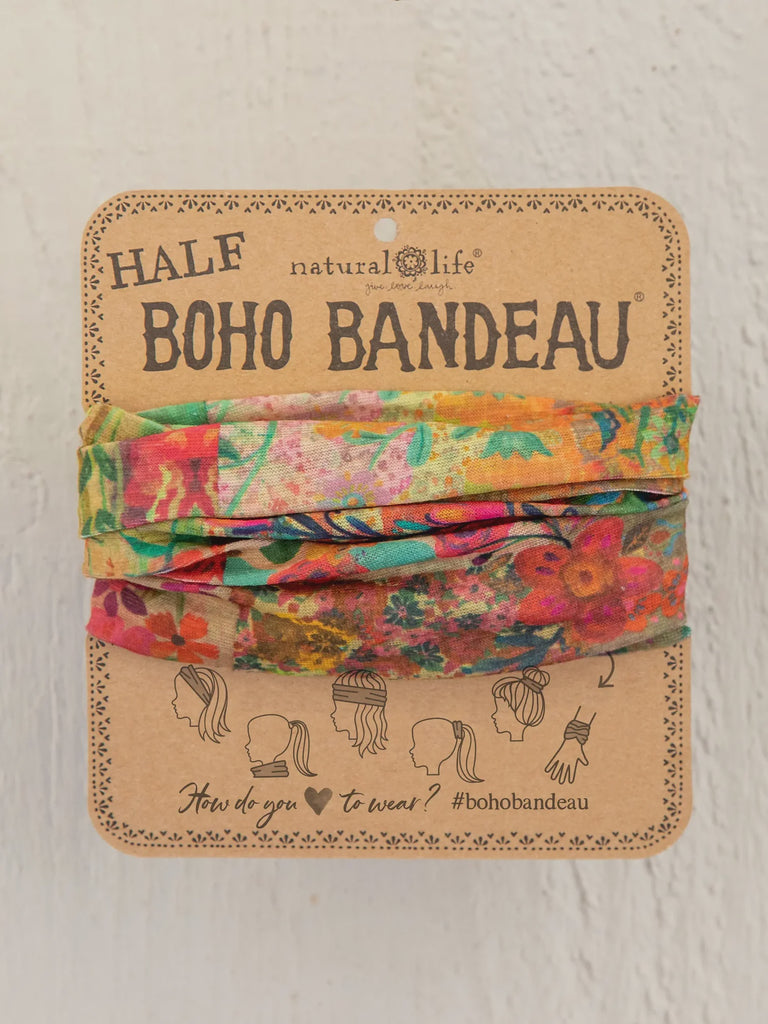 Boho Bandeau Half Pink Patchwork Bandeau Natural Life   