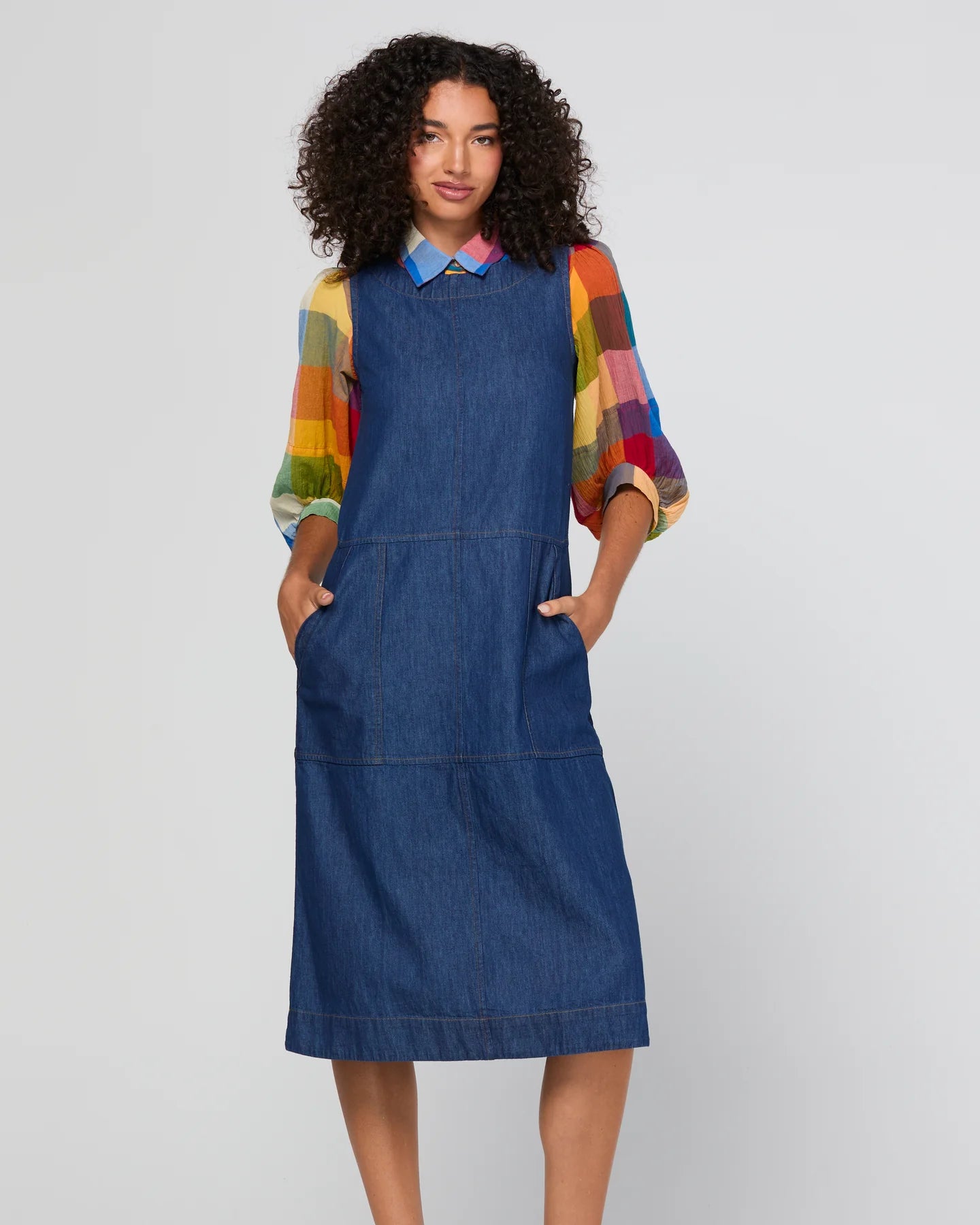 Fumi Dress Dark Denim Dresses Boom Shankar