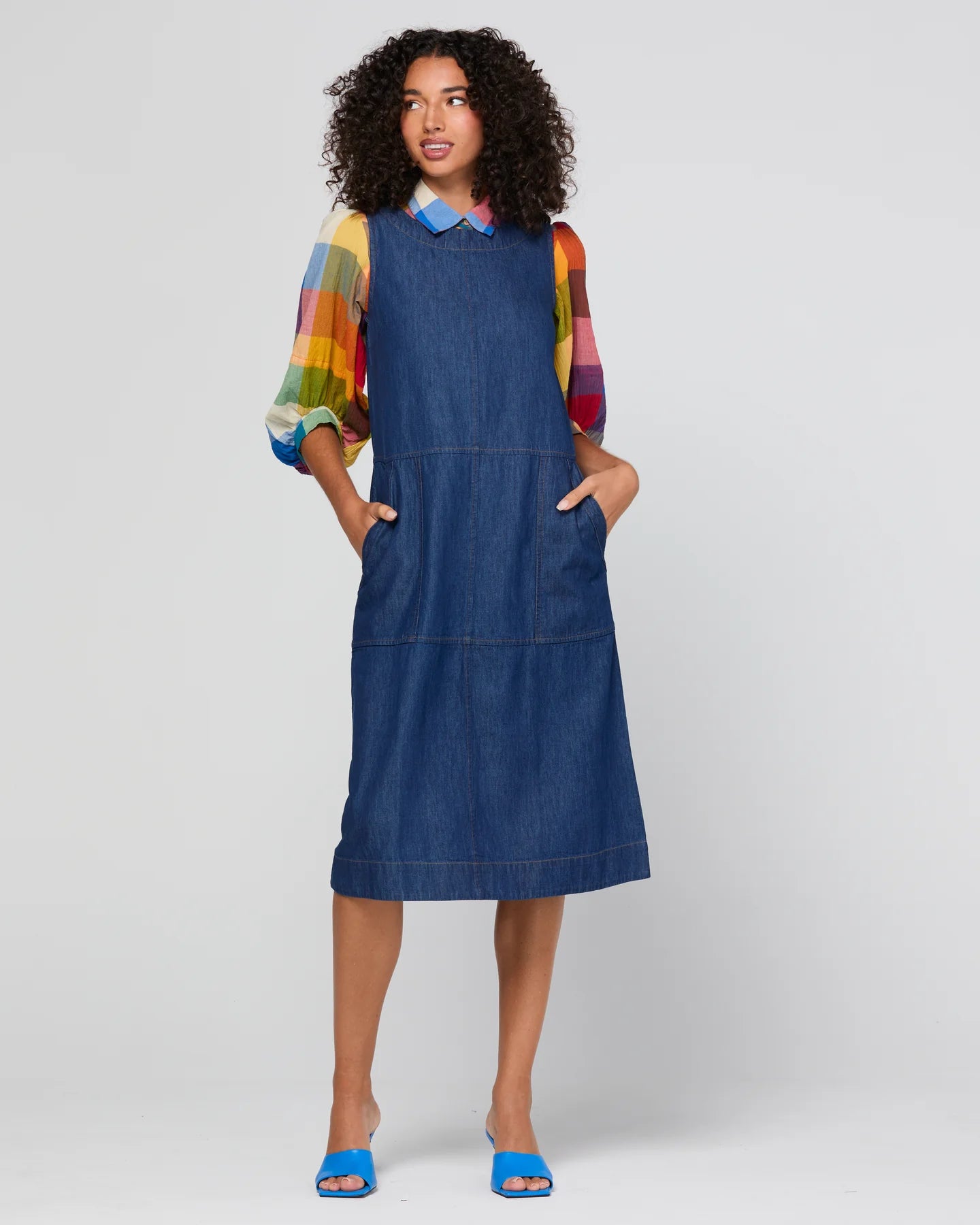 Fumi Dress Dark Denim Dresses Boom Shankar