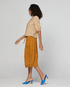 Ava Top Mustard Stripe Tops Boom Shankar
